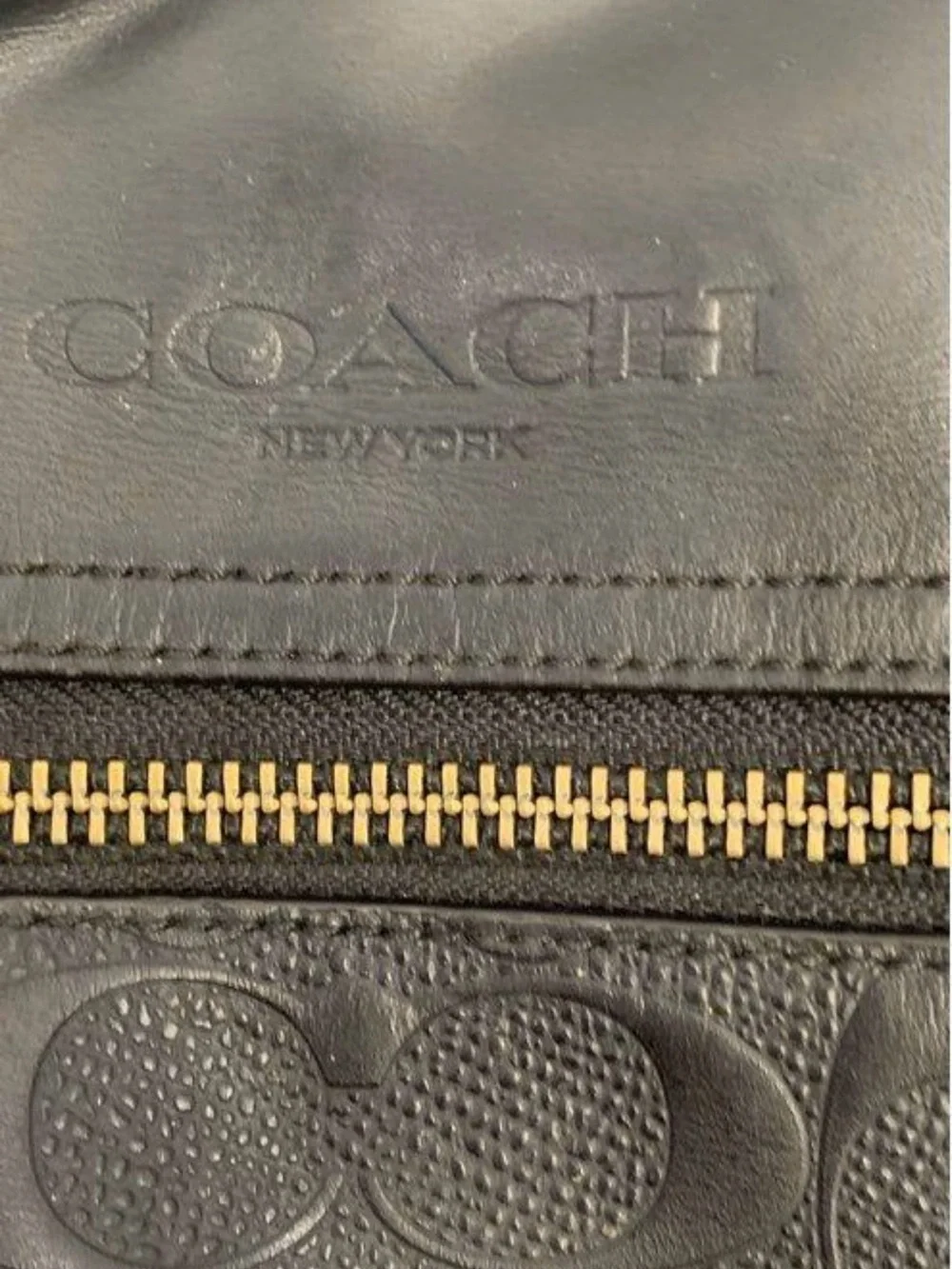 Coach Houston Flight Bag Signature Leather Black Crossbody